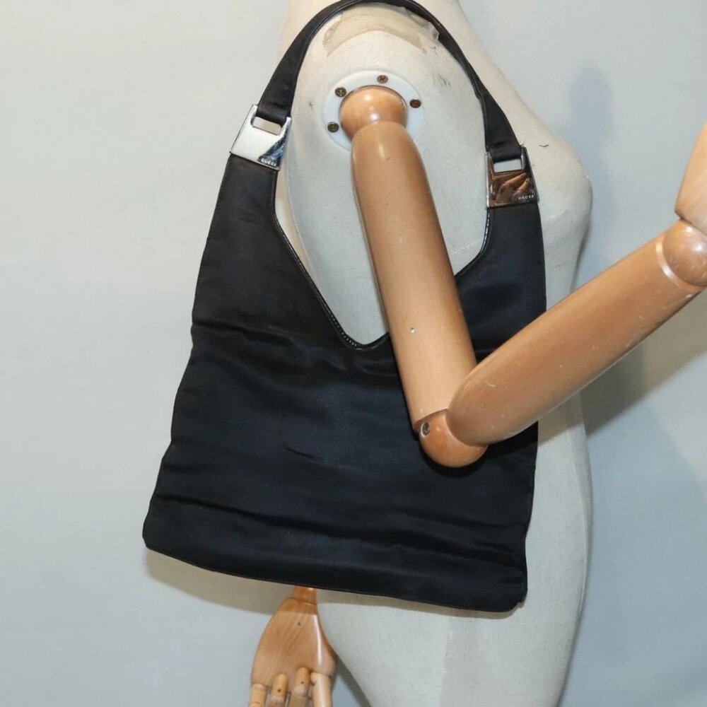 GUCCI Tote Bag Nylon Black Auth ti2101 - Picture 6 of 16